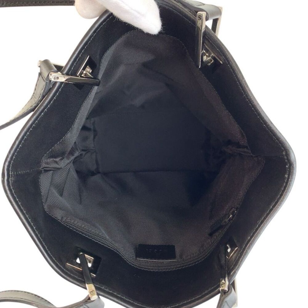 Gucci GG Canvas Leather Tote Bag - Picture 9 of 10